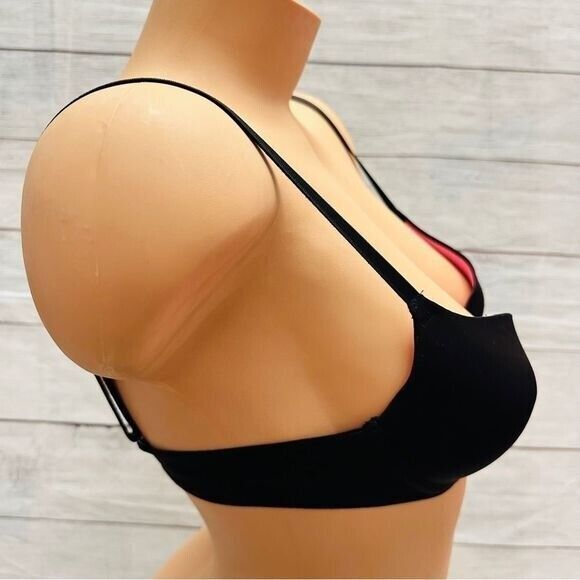 Victoria's Secret Bra 32B Black Wear Everywhere Lightly Lined Push-up - Picture 2 of 7